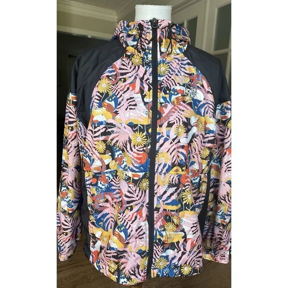 The North Face Women's Hydrenalite Floral Print Hooded Windbreaker Jacket L - Picture 6 of 14